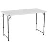 Lifetime 4ft Adjustable Table, White