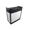 ProX Vista DJ Booth Table with Scrim Kit - Black Metal
