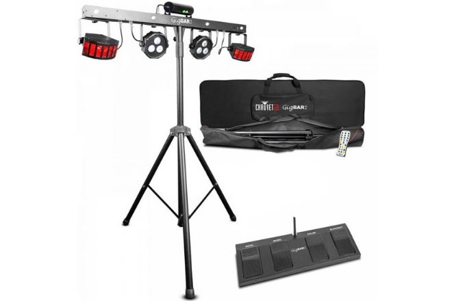 Chauvets Gig Bar 2 Light Rig W/Foot Pedal