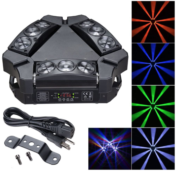 AW 9x10W 4in1 Mini LED Sipder Moving Head Light RGBW DMX Stage Bar