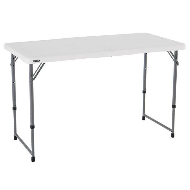 Lifetime 4ft Adjustable Table, White