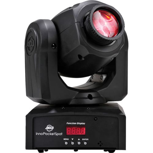 Moving Head LED Spot - Bright, 7 Gobos, 7 Colors, FX Ring