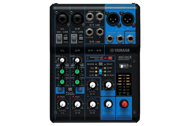 YAMAHA MG06X 6-Input Compact Stereo Mixer with Effects
