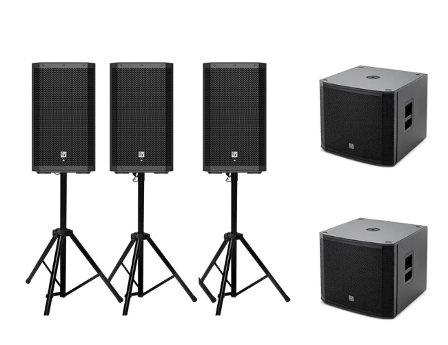 3 tops and 2 subs package