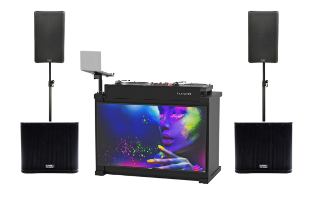 Humpter QLED TV Screen DJ Booth and Speaker Package